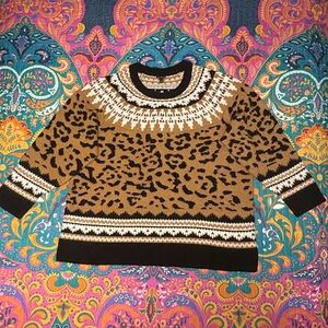 Torrid Leopard Print Sweater - Black and Brown